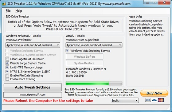 SSD Tweaker