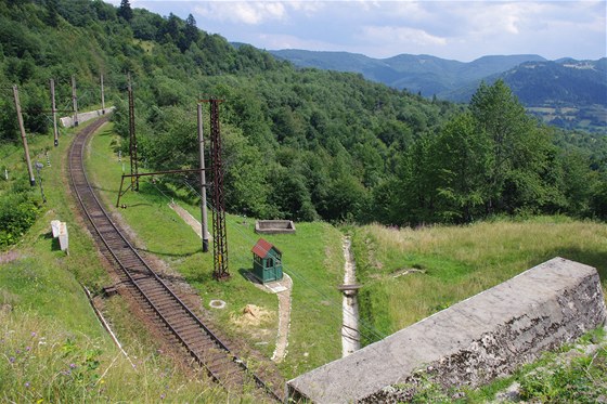 �eleznice stoup� na hlavn� karpatsk� h�eben. 