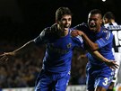Oscar z Chelsea (vlevo) slav� g�l do s�t� Juventusu v utk�n� Ligy mistr�.