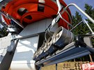 Pivo na spodn� stanici - Zat�k�vac� zkou�ka lanovky Suzuki na sjezdovce