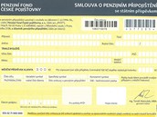 Smlouva o penzijním připojištění se státním příspěvkem Penzijního fondu České