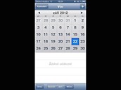 iPhone 5 - zobrazen� kalend��e je st�le stejn�.