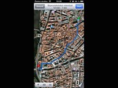 iPhone 5 - napl�novan� trasa turn-by-turn navigace.