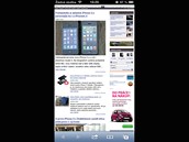 iPhone 5 - zobrazen� internetu na v��ku na velk�m displeji nov�ho iPhonu.
