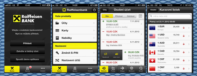 Mobilní aplikace Raiffeisenbank Mobilní aplikace Raiffeisenbank