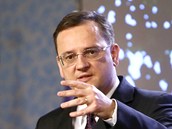 Premiér Petr Ne�as se na tiskové konferenci vyjád�il k odvolání ministryn�