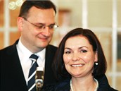 Radka a Petr Nečasovi na tradičním novoročním obědě s prezidentem Václavem... Radka a Petr Nečasovi na tradičním novoročním obědě s prezidentem Václavem...