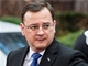 Premiér Petr Nečas na jednání o budoucím rozpočtu EU (8. února 2013)