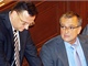 Petr Nečas a Miroslav Kalousek na jednom z dřívějších jednání Poslanecké sněmovny. Kabinet vládne zemi od pondělí v demisi.