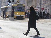 Křižovatka Americké a Klatovské třídy, kde se křižují tramvaje, trolejbusy i Křižovatka Americké a Klatovské třídy, kde se křižují tramvaje, trolejbusy i