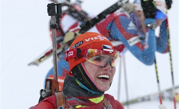 JAKO BY SAMA NEVĚŘILA. Gabriela Soukalová v Chanty Mansijsku ovládla po JAKO BY SAMA NEVĚŘILA. Gabriela Soukalová v Chanty Mansijsku ovládla po