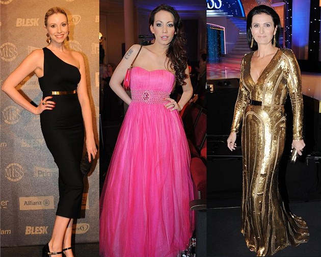 Tereza Jemelíková, Agáta Hanychová a Michaela Malá�ová na �eské Miss 2013