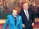 Margaret Thatcherov�, George Bush a Michail Gorba�ov p�i oslav� 10. v�ro��...