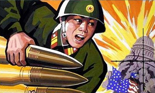Severokorejská propaganda má v mírově válečném snažení jasno. Severokorejská propaganda má v mírově válečném snažení jasno.