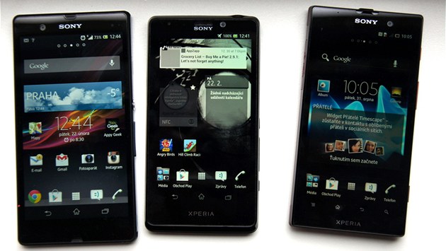 Sony Xperia Z, Xperia T a Xperia Ion