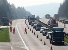 U Větrného Jeníkova na Vysočině byla doprava svedena do jednoho pruhu. U Větrného Jeníkova na Vysočině byla doprava svedena do jednoho pruhu.