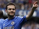 ST�ELEC. Juan Mata, �pan�lsk� z�lo�n�k Chelsea, slav� sv�j z�sah v duelu s