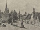 Náměstí v Doupově – stav v roce 1896. Náměstí v Doupově – stav v roce 1896.