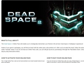 Online Pass pro hru Dead Space 2 Online Pass pro hru Dead Space 2