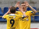 PAR�DA. Jihlav�t� Arnold �imonek a Marek Jungr se t�� z g�lu. 