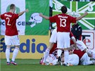 �i�kov�t� fotbalist� slav� g�l proti Bohemians 1905.