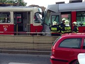 Na �erveném vrchu se v úterý ve�er srazily dv� tramvaje