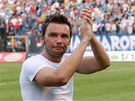 D�KOVA�KA. Marek Jankulovski se lou�í s fanou�ky na Bazalech. (8. �ervna 2013)