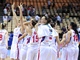 Srbsk� basketbalistky se raduj� z v�hry nad Loty�skem, kter� jim vynesla postup