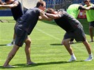Fotbalist� Slov�cka na �vodn�m tr�ninku p�ed startem sout�n�ho ro�n�ku