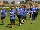 V P��PRAV�. Olomou�t� fotbalist� spole�n� s dal��mi t�my zah�jili p��pravu na
