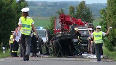 U st�edo�eských Ji�ic v sobotu ve�er havaroval terénní v�z se sedmi cizinci