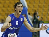 Český basketbalista Jiří Welsch slaví výhru nad Polskem. Český basketbalista Jiří Welsch slaví výhru nad Polskem.