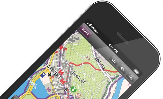 Aplikace PhoneMaps na iPhonu Aplikace PhoneMaps na iPhonu