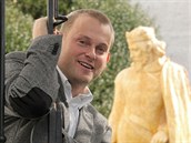 František Postl vytvořil model sochy Přemysla Otakara II. Dílo chce věnovat... František Postl vytvořil model sochy Přemysla Otakara II. Dílo chce věnovat...