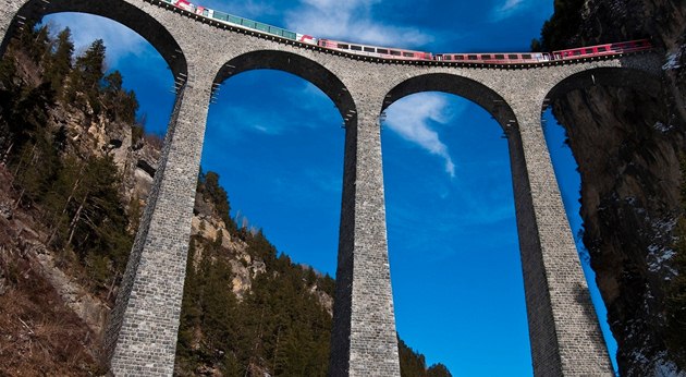 Viadukt Landwasser, Švýcarsko Viadukt Landwasser, Švýcarsko
