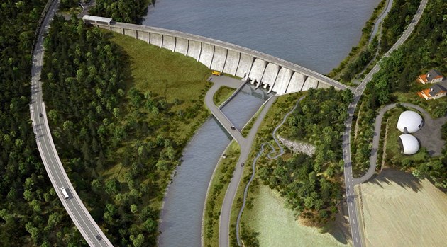 Vizualizace nové přehrady Vizualizace nové přehrady