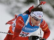 Ole Einar Björndalen v závodu ve sprintu v Hochfilzenu. Ole Einar Björndalen v závodu ve sprintu v Hochfilzenu.