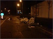 Následky vichřice u českobudějovického Mobelixu Následky vichřice u českobudějovického Mobelixu