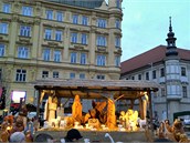 Vánoční betlém na brněnském náměstí Svobody Vánoční betlém na brněnském náměstí Svobody