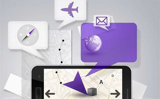 Cestovatelské aplikace v mobilním telefonu. Ilustrační foto Cestovatelské aplikace v mobilním telefonu. Ilustrační foto