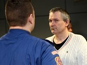 Radek Březina u olomouckého soudu. Radek Březina u olomouckého soudu.