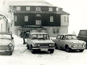 Fotka z 80. let 20.století. Na Klínovec rádi jezdili i východní Němci. Fotka z 80. let 20.století. Na Klínovec rádi jezdili i východní Němci.