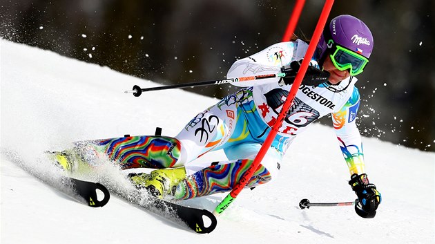 Šárka Strachová ve slalomu v Aare. Šárka Strachová ve slalomu v Aare.