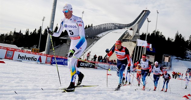 Daniel Richardsson vede pole běžců na lyžích v závodě na 50 kilometrů na Daniel Richardsson vede pole běžců na lyžích v závodě na 50 kilometrů na