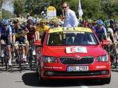 Christian Prudhomme, ředitel cyklistické Tour de France, zahajuje 8. etapu Christian Prudhomme, ředitel cyklistické Tour de France, zahajuje 8. etapu