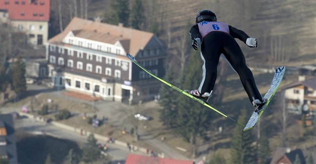 Roman Koudelka v závodě jednotlivců na MS v letech na lyžích v Harrachově. Roman Koudelka v závodě jednotlivců na MS v letech na lyžích v Harrachově.