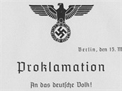 Hitler okamžitě vydal prohlášení k německému lidu, ve kterém ohlašuje konec... Hitler okamžitě vydal prohlášení k německému lidu, ve kterém ohlašuje konec...