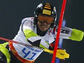 Stanislav Loska na trati paralympijského slalomu. Stanislav Loska na trati paralympijského slalomu.