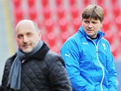 Tomáš Paclík (vlevo) a Dušan Uhrin na tréninku fotbalové Plzně. Tomáš Paclík (vlevo) a Dušan Uhrin na tréninku fotbalové Plzně.