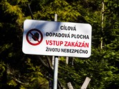 Vojenský újezd Brdy - označení cílové dopadové plochy Vojenský újezd Brdy - označení cílové dopadové plochy
